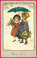 CPA Illustrateur ETHEL PARKINSON "Heureuse Année" (Fillettes Au Parapluie) ° M.M. Vienne 311 ** Enfants ** - Parkinson, Ethel