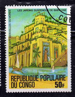 CONGO PEOPLE'S REPUBLIQUE REPUBLIC 1997 THE SEVEN WONDERS OF THE WORLD. HANGING GARDENS BABYLON 50fr OBLITERE USED USATO - Oblitérés