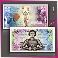 Mujand 50 Francs France Jeanne D’Arc Polymer Fantasy Private Banknote - Autres & Non Classés