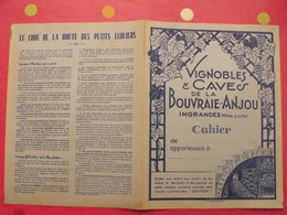 Protège-cahier Vignobles & Caves De La Bouvraie-Anjou. Ingrandes (maine & Loire). Grandin - Protège-cahiers