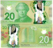 Canada 20 Dollars 2012 (2019) UNC "FZL" Wilkins/Poloz - Kanada