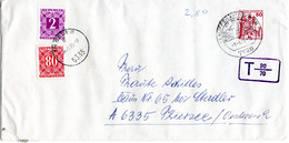 L55142 - Bund - 1978 - 50Pfg B&S Rot EF A Bf LAUFFEN -> THIERSEE (Oesterreich), M. S2,80 Nachporto - Postage Due