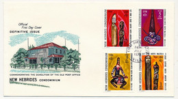 NOUVELLES HÉBRIDES - Enveloppe FDC 1er Jour - Art Indigène - Commémoration Ancienne Poste - 24 Juillet 1972 - FDC