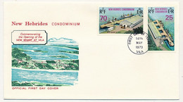 NOUVELLES HÉBRIDES - Enveloppe FDC 1er Jour - Nouveau Quai à Vila - VILA - 14 Mai 1973 - FDC