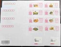 China Covers,Eight Scenes Of Yangcheng (Guangzhou) First Day Real Mail Cover With Color Stamp (8 Pieces In A Set) - Usati