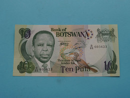 10 Pula ( D/65 605623 ) Bank Of BOTSWANA ( For Grade See SCANS ) UNC ! - Botswana