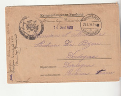 Lettre De Prsionnier De Guerre En Allemagne Au Stammlager De Darmstadt, 1918 - Cartas