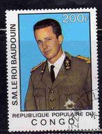 CONGO PEOPLE'S REPUBLIQUE REPUBLIC 1977 KING BAUDOUIN 200fr OBLITERE USED USATO - Oblitérés