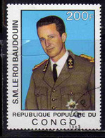 CONGO PEOPLE'S REPUBLIQUE REPUBLIC 1977 KING BAUDOUIN 200fr OBLITERE USED USATO - Oblitérés