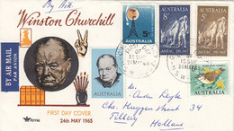 AUSTRALIA FDC 349-350 - Covers & Documents