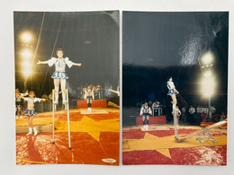 Cirque - Lot De 2 Photos Acrobate Circus Royal Holland - Circus - Célébrités