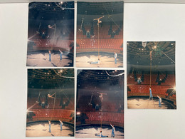 Cirque - Lot De 5 Photos Acrobates DOBOS - Circus - Célébrités