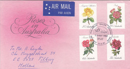 AUSTRALIA FDC 789-792,roses - Cartas & Documentos