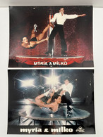 Cirque - Lot De 2 Photos Acrobates Myria &Milko Roller Skate - Circus - Personalidades Famosas