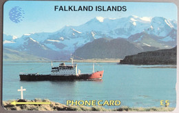 Falklands. 5CWFA. The British Antartic Survey's RRS Bransfield Ship. - Falkland Islands
