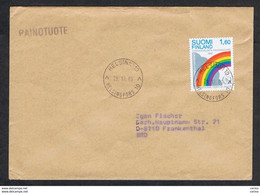 FINLAND: 1986 COVERT WITH 1 M.60 POLYCHROME (968) - TO GERMANY - Brieven En Documenten