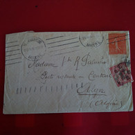 LETTRE MOURMELON LE GRAND POUR ALGER POSTE RESTANTE 1932 TAXE - 1921-1960: Moderne