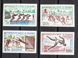 Costa Avorio  Ivory Coast - 1961. Serie Completa Non Dentellata. Complete Series Imperf . Fresh,Rare! - Fußball-Afrikameisterschaft