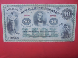BOLIVIE 50 PESOS 1868 Circuler WPM SPECIAL ISSUE N°S1560 - Bolivien