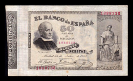 España Spain 50 Pesetas Jovellanos 1893 Pick 43 EBC- AXF - 50 Peseten