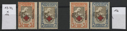 ESTONIE N° 67 + 68 + 67a + 68a Cote 290 € Croix Rouge Surchargés, Dentelés 14 Et 13 1/2 X 14, Neufs * (MH) TB - Estonia