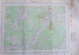 24-THIVIERS-CARTE GEOGRAPHIQUE 1967-ST SAINT JEAN DE COLE-ST PIERRE-VAUNAC-ST ROMAIN ST CLEMENT-CHAPELLE FAUCHER-VILLARS - Topographische Karten
