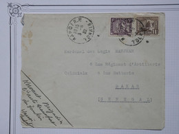 BG2 INDOCHINE  BELLE LETTRE F.M 1932 TONKIN  HANOI A  DAKAR SENEGAL +AFFR. INTERESSANT - Cartas & Documentos
