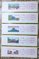 China Covers,2022-22 China Famous Building (II) Postage Stamp, 5 Pieces For One Set - Gebruikt