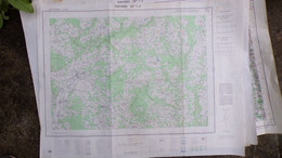 24- THIVIERS -CARTE GEOGRAPHIQUE 1967-SAINT ST PARDOUX RIVIERE-MILHAC NONTRON-CHAMPS ROMAIN-ST FRONT -BEYNAC-JUBERTIE- - Topographical Maps