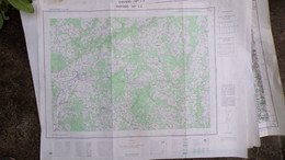 24- THIVIERS -CARTE GEOGRAPHIQUE 1967-SAINT ST PARDOUX RIVIERE-MILHAC NONTRON-CHAMPS ROMAIN-ST FRONT -BEYNAC-JUBERTIE- - Carte Topografiche