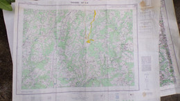 24-THIVIERS-CARTE GEOGRAPHIQUE 1967-JUMILHAC LE GRAND-CHALAIS-LA PAYZIE-ST SAINT PAUL LA ROCHE-ST JORY-PUYROUX-CURMONT - Topographical Maps