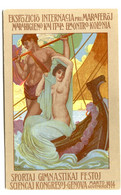 V. FAINI GENOVA 1914 Esposizione Internazionale Di Marina EKSPOZICIO Pri MARAFEROJ Art Deco Colour SPORT GYMNASTICS - Esperanto