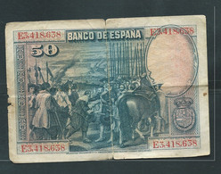 BILLET 100 PESETAS DU 15 AOUT 1928 .  E3.418.638 . SCANS RECTO VERSO - Laura 8202 - 50 Peseten