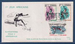 ⭐ Congo - FDC - Premier Jour - 1 Ers Jeux Africains - Eliminatoires Poule V - Léopoldville - 1965 ⭐ - FDC