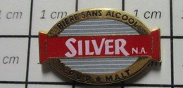 413i Pin's Pins / De Belle Qualité Et Rare /  BOISSONS / BIERE SANS ALCOOL SILVER PUR MALT - Bière
