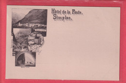 OUDE POSTKAART - ZWITSERLAND -   1900'S - HOTEL DE LA POSTE - SIMPLON - VS Valais