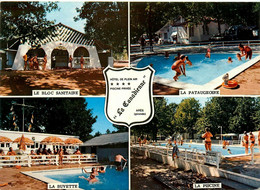 Arès * Bassin D'arcachon * 2 CP * Hôtel De Plein Air LA CANADIENNE * Cp 4 Vues * Piscine - Arès