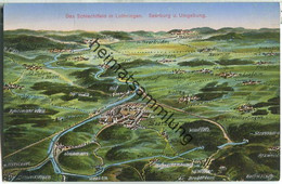 Schlachtfeld In Lothringen - Saarburg - Vogelschau - Verlag Emil Hartmann Strassburg - Sarrebourg