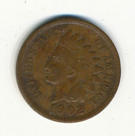 United States - 1 Cent 1902. (USC009) - 1859-1909: Indian Head