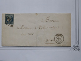 BG2  FRANCE   BELLE LETTRE RR 1854 ALLAIS AUX VANS +N° 4 TARDIF  +++AFFR. INTERESSANT - 1849-1850 Cérès