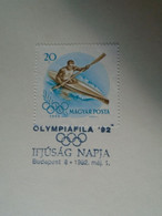 D191005    Hungary   1992  Commemorative Handstamp On A Sheet Of Paper  - Olympiafila '92 Ifjúság Napja -canoe - Other & Unclassified