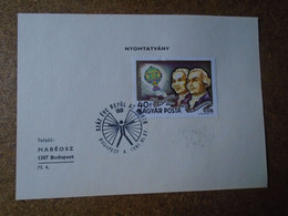 D191019  Hungary   1991  Commemorative Handstamp  -   Montgolfier -100 Years Of Flying - Andere & Zonder Classificatie