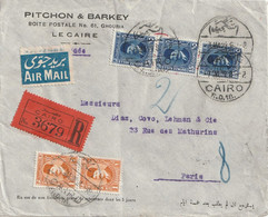 Lettre Recommandée Par Avion Cachet R.D. 18 1929 Pour Paris - Covers & Documents