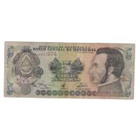 Billet, Honduras, 5 Lempiras, 1996, 1996-12-12, KM:81a, B - Honduras