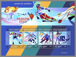 MOZAMBIQUE 2022 MNH Peking 2022 Olympic Winter Games Winterolympiade M/S - IMPERFORATED - DHQ2240 - Invierno 2022 : Pekín