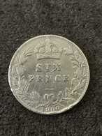 6 PENCE 1900 VICTORIA ARGENT GRANDE BRETAGNE / RAYURES / GREAT BRITAIN SILVER - H. 6 Pence