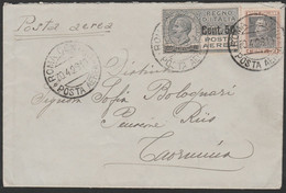 50 - Lettera Da Roma Del 20.4.28 Per Taormina, Affrancata Con V.E. III C. 50 N. 218 + Posta Aerea 50 C. Su 60 C. Grigio - Storia Postale (Posta Aerea)