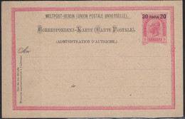 LEVANT - AUTRICHIEN - ENTIER POSTAL 20 PARA 20 - NEUF. - Eastern Austria