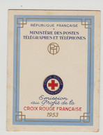 FRANCE:CARNET CROIX ROUGE 1953 ** NEUF SANS CHARNIERE - Croix Rouge