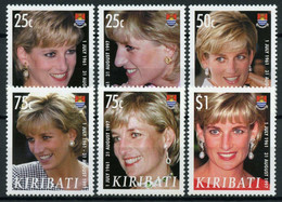 Kiribati Royalty Stamps 2007 MNH Princess Diana Of Wales 10th Anniv Death 6v Set - Kiribati (1979-...)